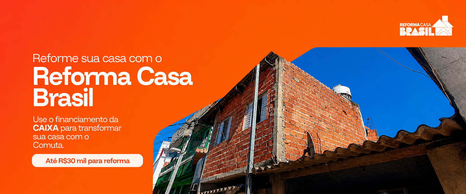 Banner Comuta reformas em até 36 vezes