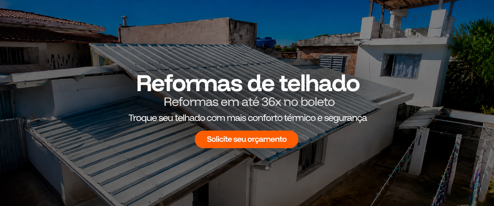 Banner reforma de telhado Comuta